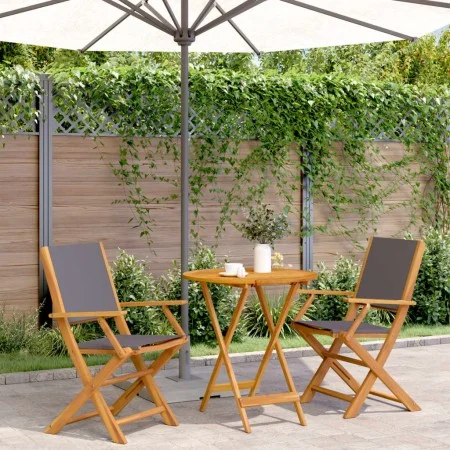Juego de bistro de 3 piezas tela y madera maciza antracita de , Conjuntos de jardín - Ref: Foro24-3281857, Precio: 171,99 €, ...