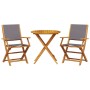 Juego de bistro de 3 piezas tela y madera maciza antracita de , Conjuntos de jardín - Ref: Foro24-3281857, Precio: 171,53 €, ...