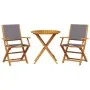 Juego de bistro de 3 piezas tela y madera maciza antracita de , Conjuntos de jardín - Ref: Foro24-3281857, Precio: 171,99 €, ...