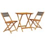 Juego de bistro de 3 piezas polipropileno y madera maciza gris de , Conjuntos de jardín - Ref: Foro24-3281758, Precio: 145,35...