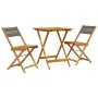 Juego de bistro de 3 piezas polipropileno y madera maciza gris by , Garden sets - Ref: Foro24-3281758, Price: 141,12 €, Disco...