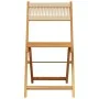 Juego de bistro de 3 piezas polipropileno y madera maciza beige by , Garden sets - Ref: Foro24-3281843, Price: 152,81 €, Disc...