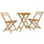 Juego de bistro de 3 piezas tela y madera maciza bej by , Garden sets - Ref: Foro24-3281751, Price: 128,19 €, Discount: %