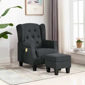 Massage armchair with dark gray fabric footrest by vidaXL, Electric massage chairs - Ref: Foro24-320162, Price: 253,47 €, Dis...