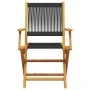 3-teiliges Bistro-Set aus schwarzem Polypropylen und Massivholz von , Gartensets - Ref: Foro24-3281793, Preis: 182,38 €, Raba...