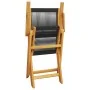 3-teiliges Bistro-Set aus schwarzem Polypropylen und Massivholz von , Gartensets - Ref: Foro24-3281793, Preis: 182,38 €, Raba...