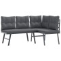 Gartenbankkissen 2-teilig, Stahl mit schwarzer Pulverbeschichtung. von , Gartenbänke - Ref: Foro24-4008105, Preis: 241,02 €, ...