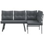 Gartenbankkissen 2-teilig, Stahl mit schwarzer Pulverbeschichtung. von , Gartenbänke - Ref: Foro24-4008105, Preis: 241,02 €, ...