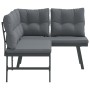 Gartenbankkissen 2-teilig, Stahl mit schwarzer Pulverbeschichtung. von , Gartenbänke - Ref: Foro24-4008105, Preis: 241,02 €, ...