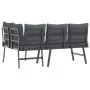Bancos de jardín cojines 2 pzas acero recubrimiento polvo negro de , Bancos de jardín - Ref: Foro24-4008105, Precio: 238,09 €...