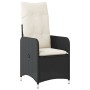 Sillas de jardín reclinables con mesa 2 uds ratán PE negro by , Garden chairs - Ref: Foro24-365690, Price: 261,54 €, Discount: %