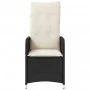 Sillas de jardín reclinables con mesa 2 uds ratán PE negro de , Sillas de jardín - Ref: Foro24-365690, Precio: 256,02 €, Desc...