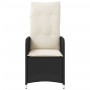 Sillas de jardín reclinables con mesa 2 uds ratán PE negro by , Garden chairs - Ref: Foro24-365690, Price: 261,54 €, Discount: %
