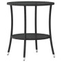 Sillas de jardín reclinables con mesa 2 uds ratán PE negro by , Garden chairs - Ref: Foro24-365690, Price: 261,54 €, Discount: %