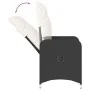 Sillas de jardín reclinables con mesa 2 uds ratán PE negro de , Sillas de jardín - Ref: Foro24-365690, Precio: 256,02 €, Desc...