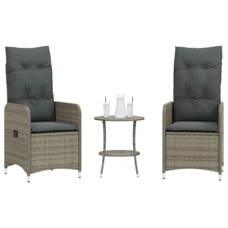 Verstellbare Gartenstühle mit Tisch, 2 Stück, PE-Rattan, Grau. von , Gartenstühle - Ref: Foro24-365692, Preis: 262,86 €, Raba...