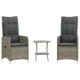 Verstellbare Gartenstühle mit Tisch, 2 Stück, PE-Rattan, Grau. von , Gartenstühle - Ref: Foro24-365692, Preis: 262,86 €, Raba...