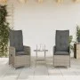 Verstellbare Gartenstühle mit Tisch, 2 Stück, PE-Rattan, Grau. von , Gartenstühle - Ref: Foro24-365692, Preis: 262,86 €, Raba...