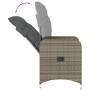 Sillas de jardín reclinables con mesa 2 uds ratán PE gris by , Garden chairs - Ref: Foro24-365692, Price: 268,58 €, Discount: %