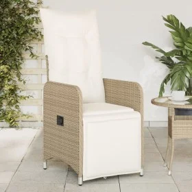 Sillones reclinables de jardín con cojines beige 2 uds ratán PE by , Garden chairs - Ref: Foro24-365703, Price: 281,35 €, Dis...