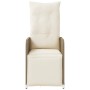 Sillones reclinables de jardín con cojines beige 2 uds ratán PE de , Sillas de jardín - Ref: Foro24-365703, Precio: 287,87 €,...