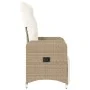 Garten-Liegestühle mit beigen Kissen, 2 Stück, aus PE-Rattan. von , Gartenstühle - Ref: Foro24-365703, Preis: 281,35 €, Rabat...