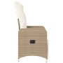 Garten-Liegestühle mit beigen Kissen, 2 Stück, aus PE-Rattan. von , Gartenstühle - Ref: Foro24-365703, Preis: 287,87 €, Rabat...