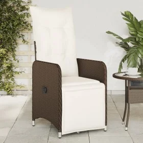 Garten-Liegestühle mit braunen Kissen, 2 Stück, aus PE-Rattan. von , Gartenstühle - Ref: Foro24-365701, Preis: 281,52 €, Raba...