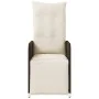 Sillones reclinables jardín con cojines marrones 2 uds ratán PE by , Garden chairs - Ref: Foro24-365701, Price: 281,52 €, Dis...