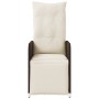 Sillones reclinables jardín con cojines marrones 2 uds ratán PE de , Sillas de jardín - Ref: Foro24-365701, Precio: 256,56 €