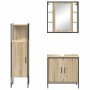 Juego de muebles de baño 3 pcs Marrón 60 x 30 x 60 cm