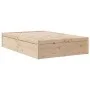 Bed with solid pine wood mattress 140x190 cm by , Beds and slatted bases - Ref: Foro24-3281946, Price: 373,84 €, Discount: %