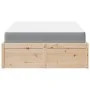 Bed with solid pine wood mattress 140x190 cm by , Beds and slatted bases - Ref: Foro24-3281946, Price: 373,84 €, Discount: %