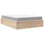 Bed with solid pine wood mattress 140x190 cm by , Beds and slatted bases - Ref: Foro24-3281946, Price: 373,84 €, Discount: %