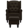 Dunkelbrauner Massagesessel aus Stoff mit Fußstütze von vidaXL, Elektrische Massagesessel - Ref: Foro24-320166, Preis: 255,19...