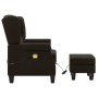 Dunkelbrauner Massagesessel aus Stoff mit Fußstütze von vidaXL, Elektrische Massagesessel - Ref: Foro24-320166, Preis: 255,19...