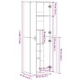 Aparador alto madera de ingeniería gris hormigón 60x35x180 cm by , Lockers and storage cabinets - Ref: Foro24-3276668, Price:...