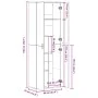 Hoher Schrank aus grauem Beton-Ingenieurholz 60x35x180 cm von , Schließfächer und Lagerschränke - Ref: Foro24-3276668, Preis:...