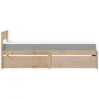 Bed with drawers and solid white pine mattress 90x190 cm by , Beds and slatted bases - Ref: Foro24-3281919, Price: 309,38 €, ...