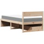 Bed with drawers and solid pine wood mattress 100x200 cm by , Beds and slatted bases - Ref: Foro24-3281904, Price: 303,98 €, ...