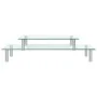 Soporte para monitor de 2 niveles vidrio transparente de vidaXL, Accesorios para monitores de ordenador - Ref: Foro24-322755,...