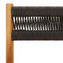 Juego de bistro de 3 piezas polipropileno y madera maciza negro