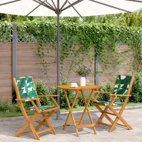 Juego de bistro de 3 piezas tela madera maciza estampado hojas by , Garden sets - Ref: Foro24-3281860, Price: 188,93 €, Disco...