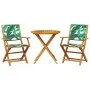Juego de bistro de 3 piezas tela madera maciza estampado hojas by , Garden sets - Ref: Foro24-3281860, Price: 188,93 €, Disco...