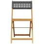 Juego de bistro de 3 piezas ratán PE y madera maciza negro by , Garden sets - Ref: Foro24-3281862, Price: 151,89 €, Discount: %