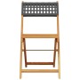 Juego de bistro de 3 piezas ratán PE y madera maciza negro by , Garden sets - Ref: Foro24-3281862, Price: 151,10 €, Discount: %