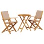 3-teiliges Bistro-Set aus Stoff und massivem Holz in Taupe-Farbe. von , Gartensets - Ref: Foro24-3281798, Preis: 182,48 €, Ra...