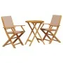 Juego de bistro de 3 piezas tela y madera maciza taupe by , Garden sets - Ref: Foro24-3281798, Price: 174,88 €, Discount: %