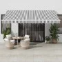 Toldo retráctil manual con LED antracita y blanco 450x300 cm de , Toldos - Ref: Foro24-3215786, Precio: 371,25 €, Descuento: %