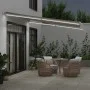 Manuelle ausfahrbare Markise mit LED-Licht in Anthrazit und Weiß 400x300cm. von , Markisen - Ref: Foro24-3215784, Preis: 373,...